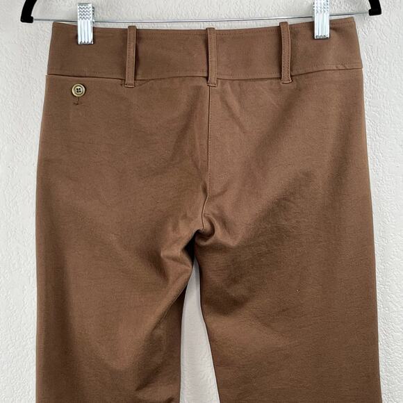 Max Studio Mid-Rise Straight Leg Stretchy Brown Pants NWT Size 0 - Picture 9 of 13